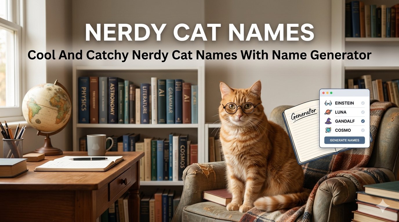 Cool And Catchy Nerdy Cat Names With Name Generator