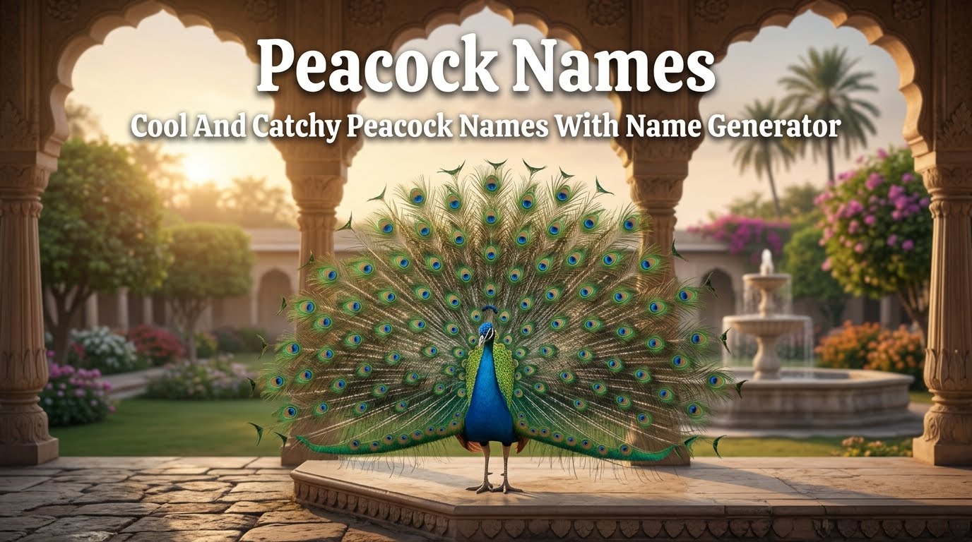 Cool And Catchy Peacock Names With Name Generator