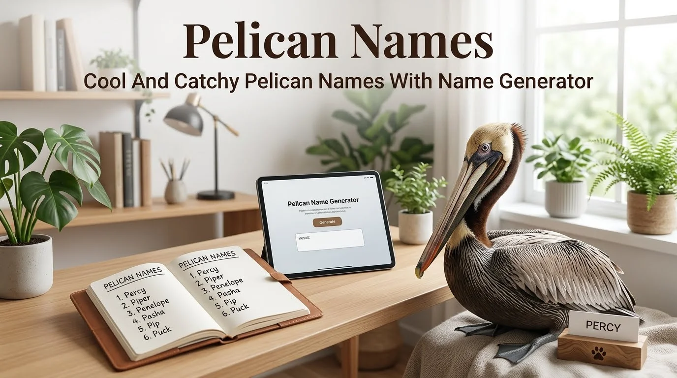 Cool And Catchy Pelican Names With Name Generator