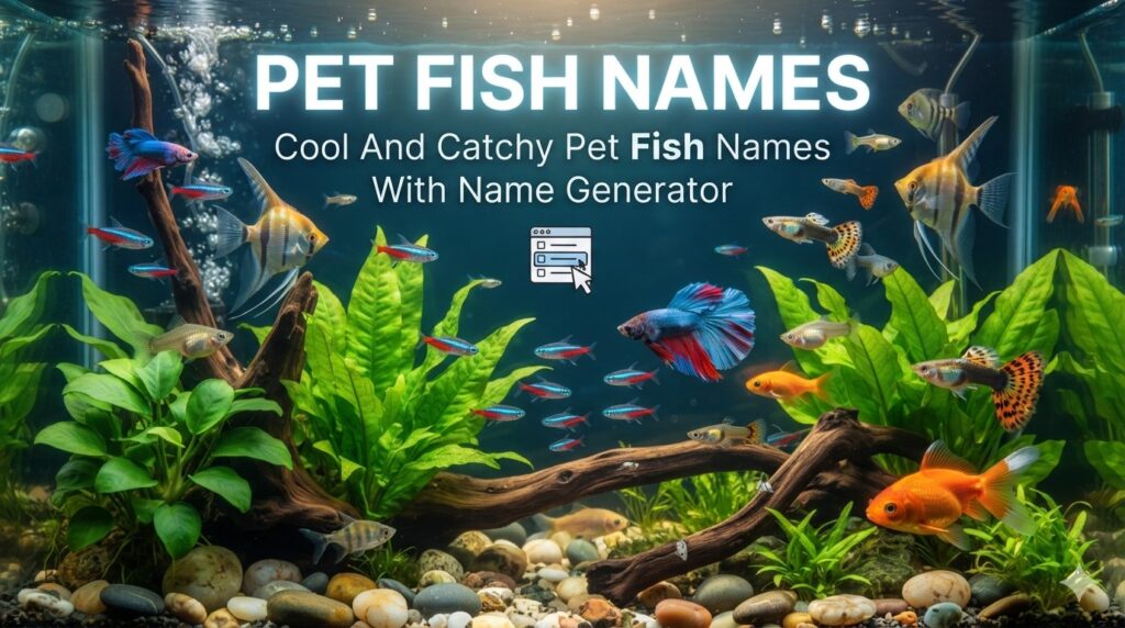 Cool And Catchy Pet Fish Names With Name Generator