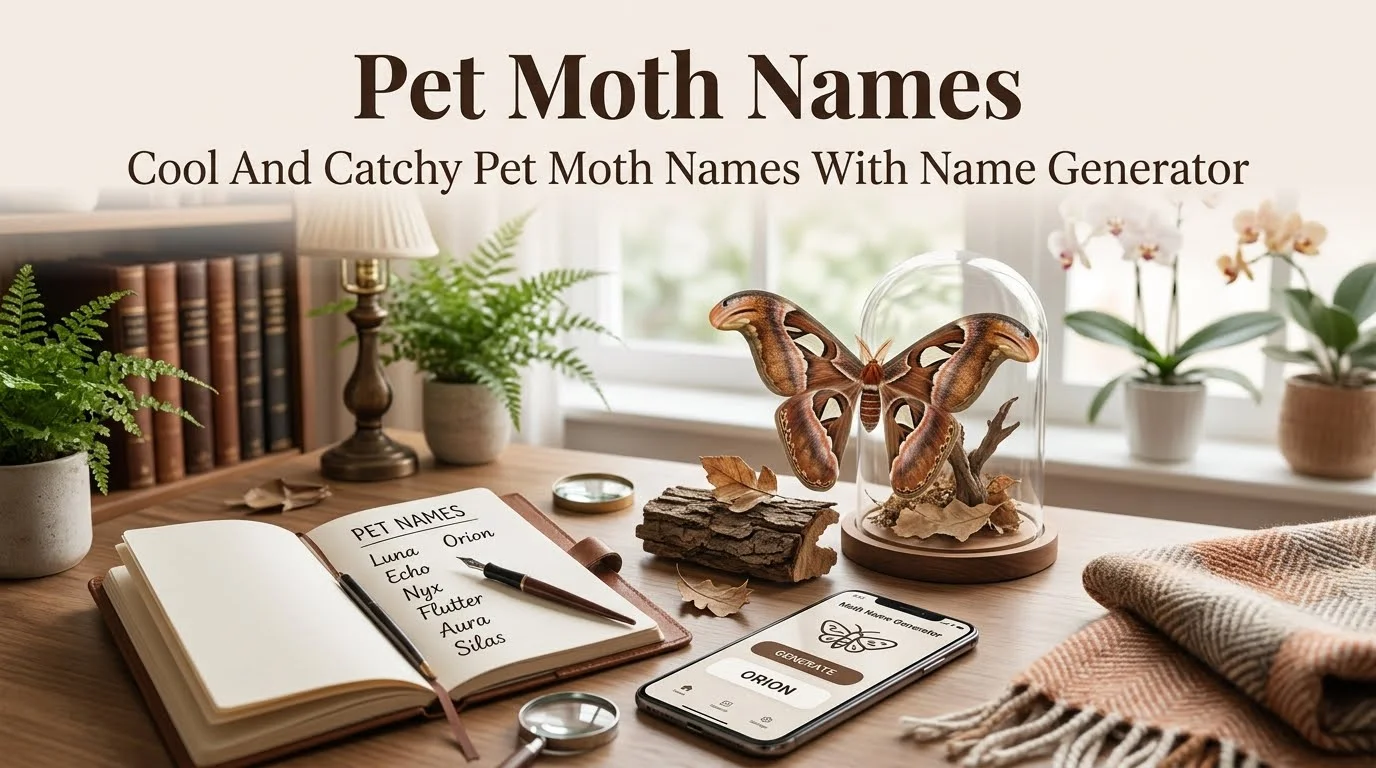 Cool And Catchy Pet Moth Names With Name Generator