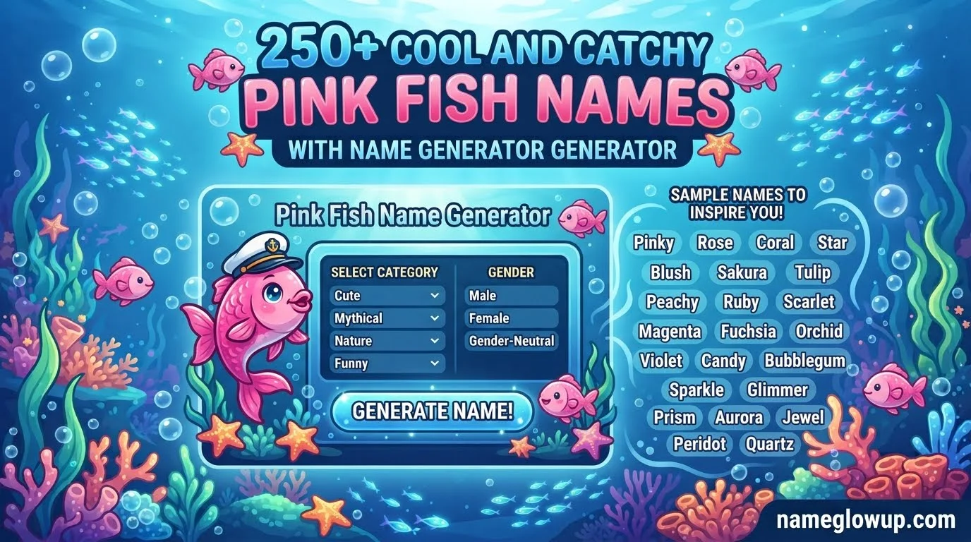 Cool And Catchy Pink Fish Names With Name Generator