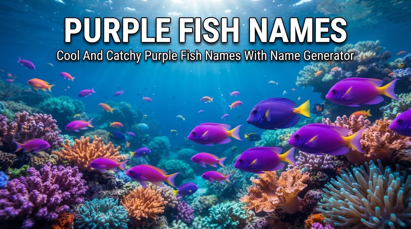 Cool And Catchy Purple Fish Names With Name Generator