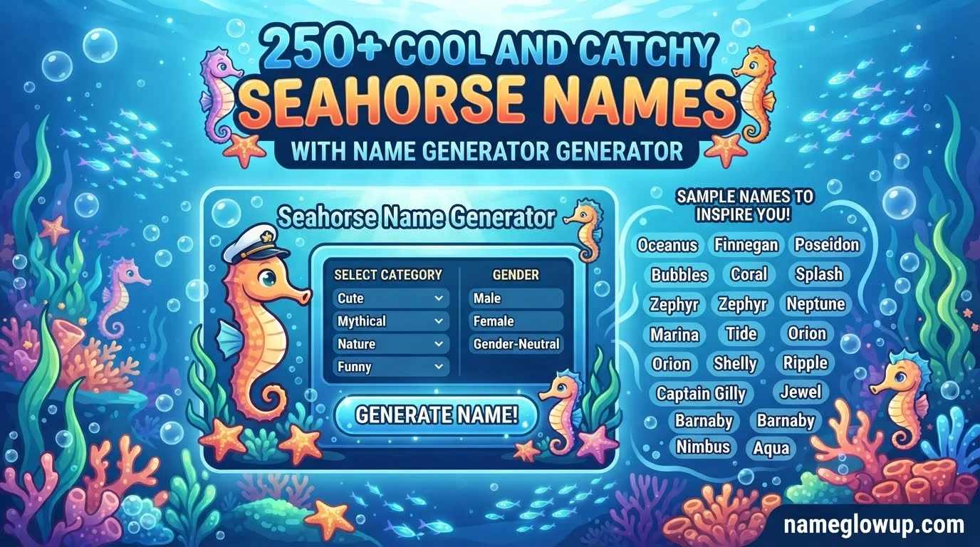 Cool And Catchy Seahorse Names With Name Generator
