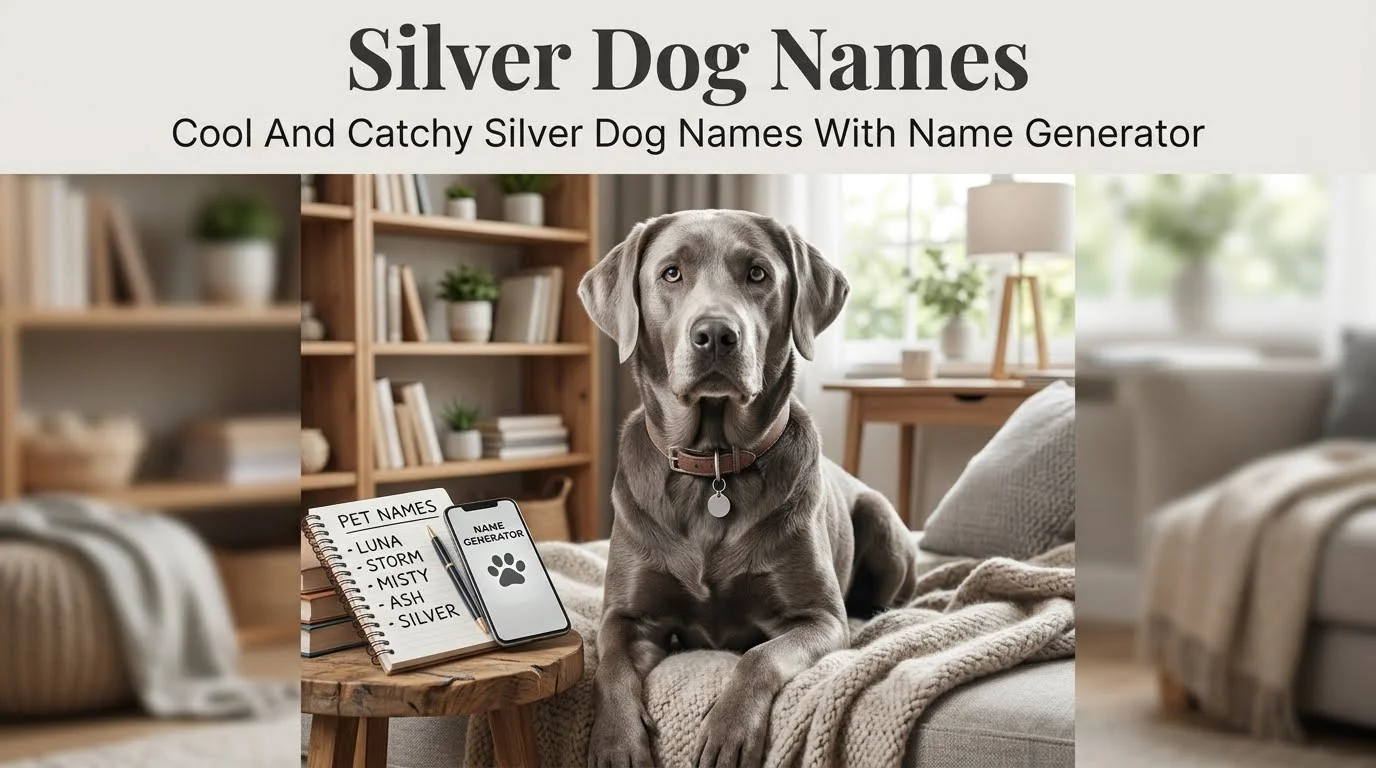 Cool And Catchy Silver Dog Names With Name Generator