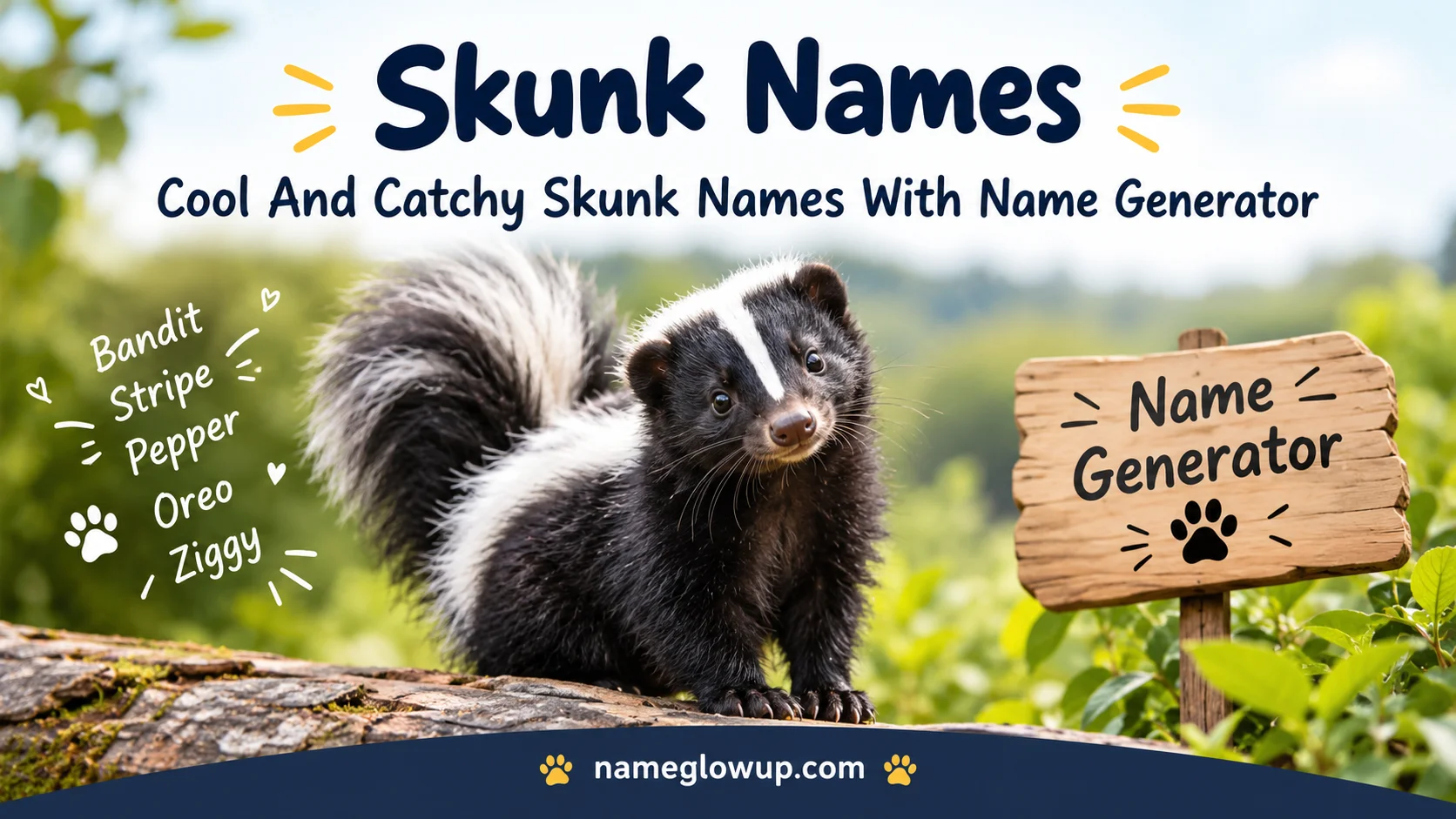 Cool And Catchy Skunk Names With Name Generator