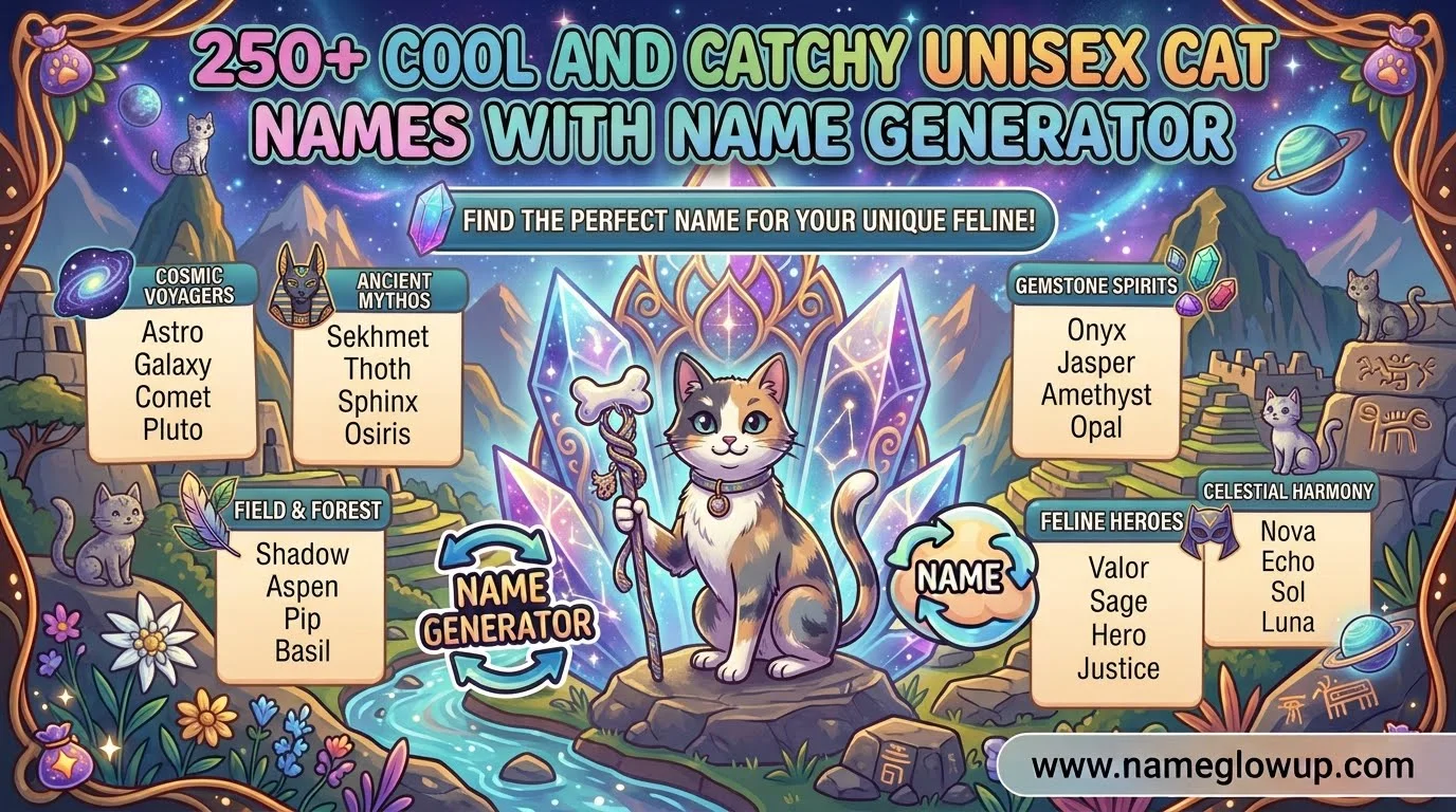 Cool And Catchy Unisex Cat Names With Name Generator