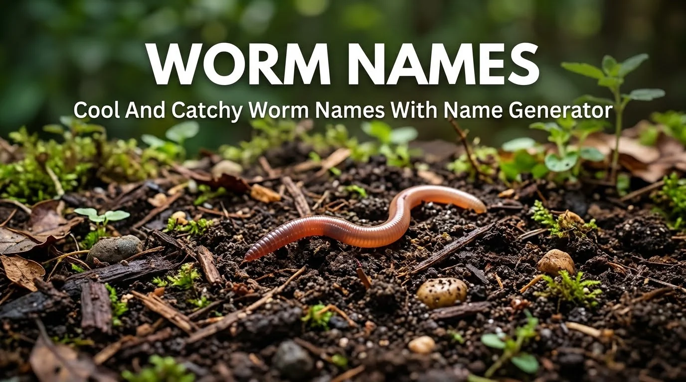 Cool And Catchy Worm Names With Name Generator